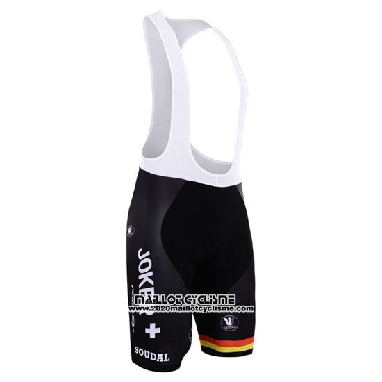 2015 Maillot Ciclismo Lotto Soudal Blanc Rouge Manches Courtes et Cuissard